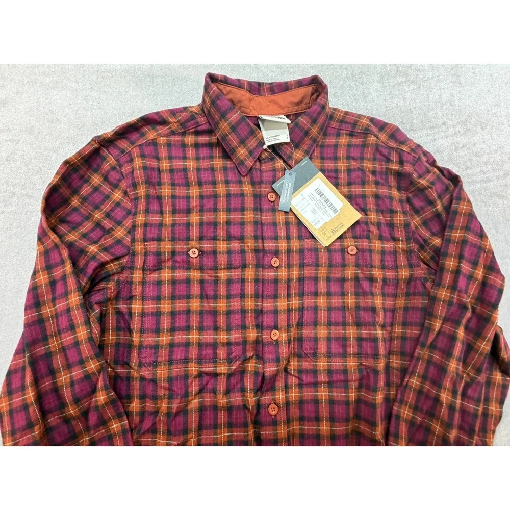 New The North Face Men Arroyo Flannel Shirt Red Black Size Small Plaid